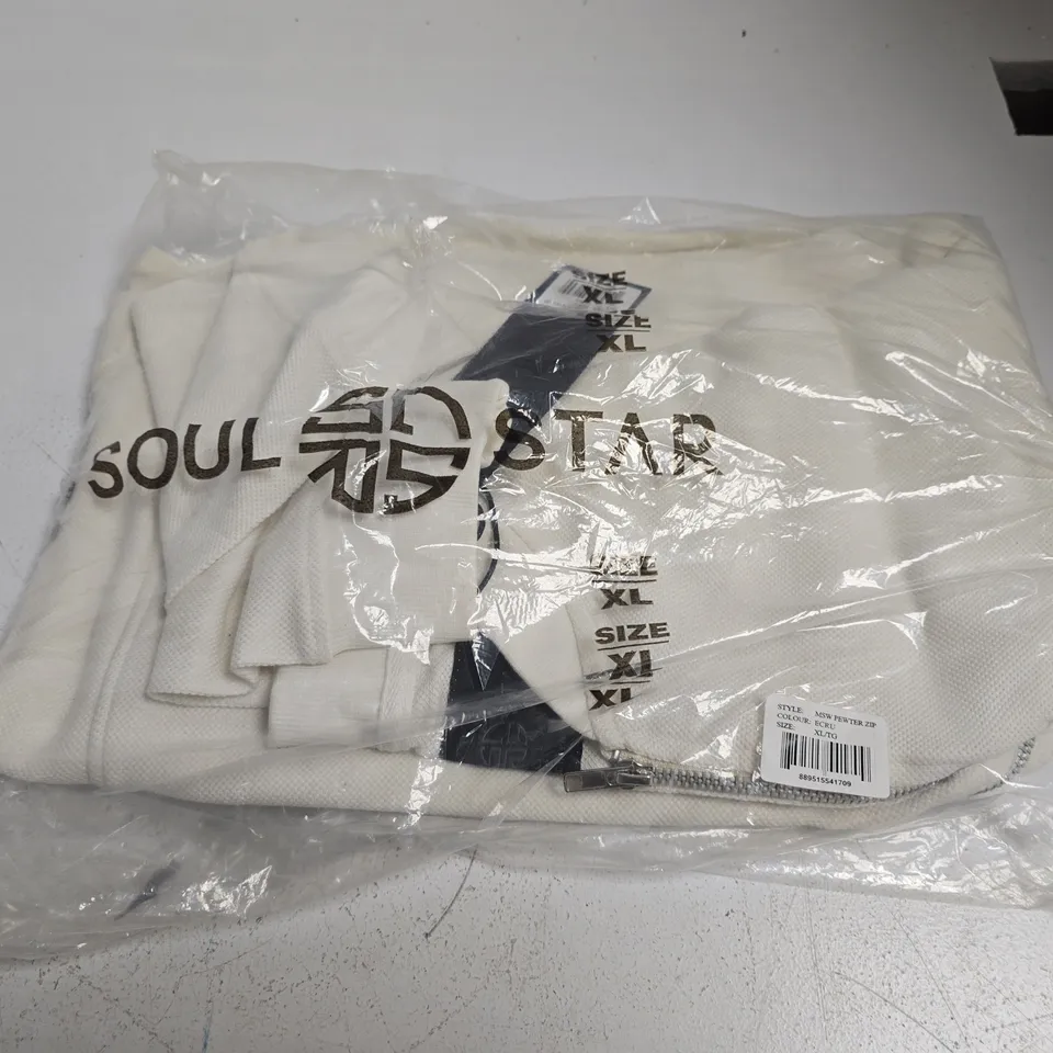 BAGGED MSW PEWTER ZIP IN ECRU - XL