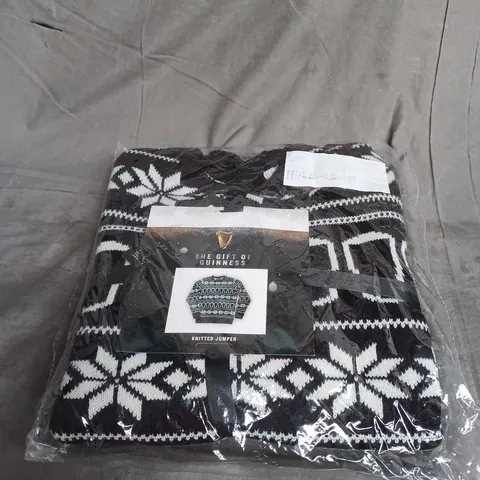 GUINESS KNITTED JUMPER IN BLACK SIZE S