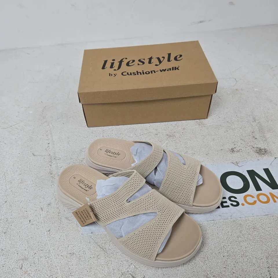 LIFESTYLE BY CUSHION-WALK SIMONE BEIGE SANDALS – UK 8