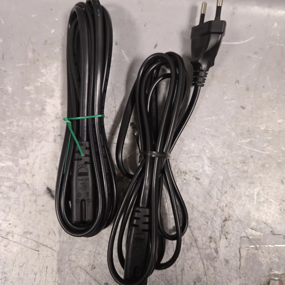 2 X BRAND NEW EUROPEAN 2 PIN LEADS 
