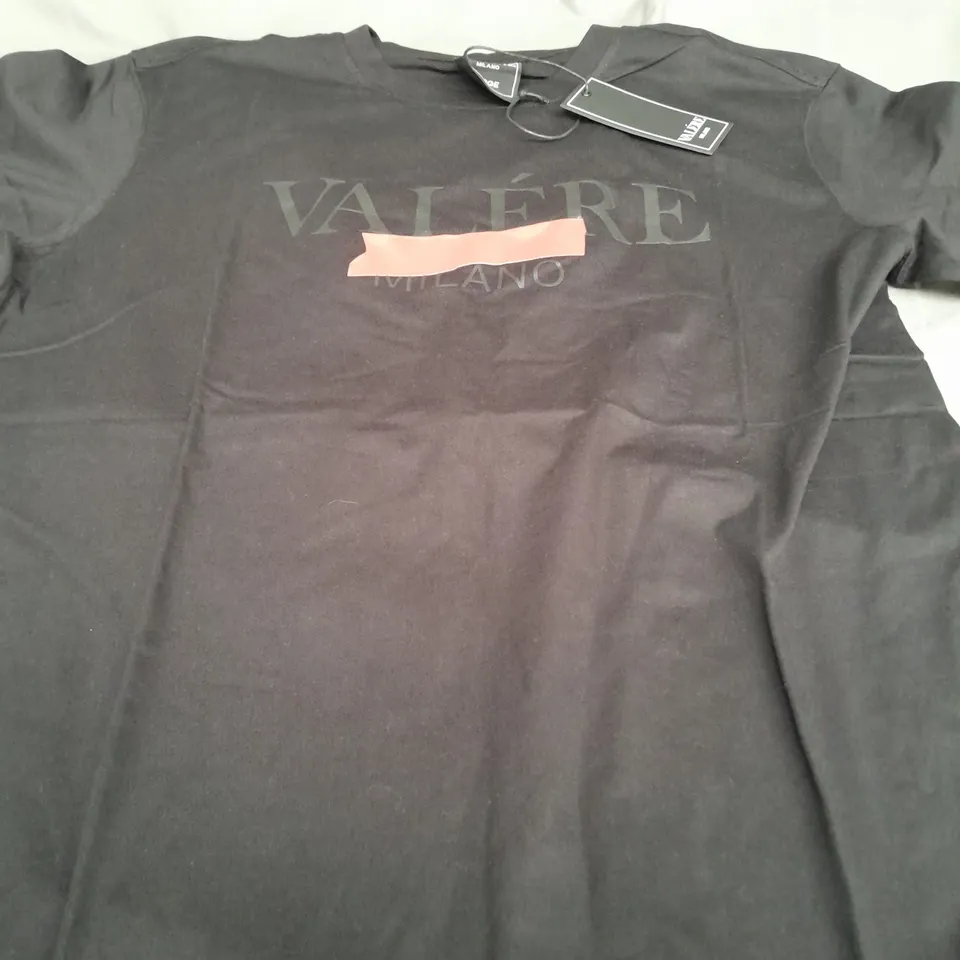 VALERE MILANO BLACK T-SHIRT - LARGE