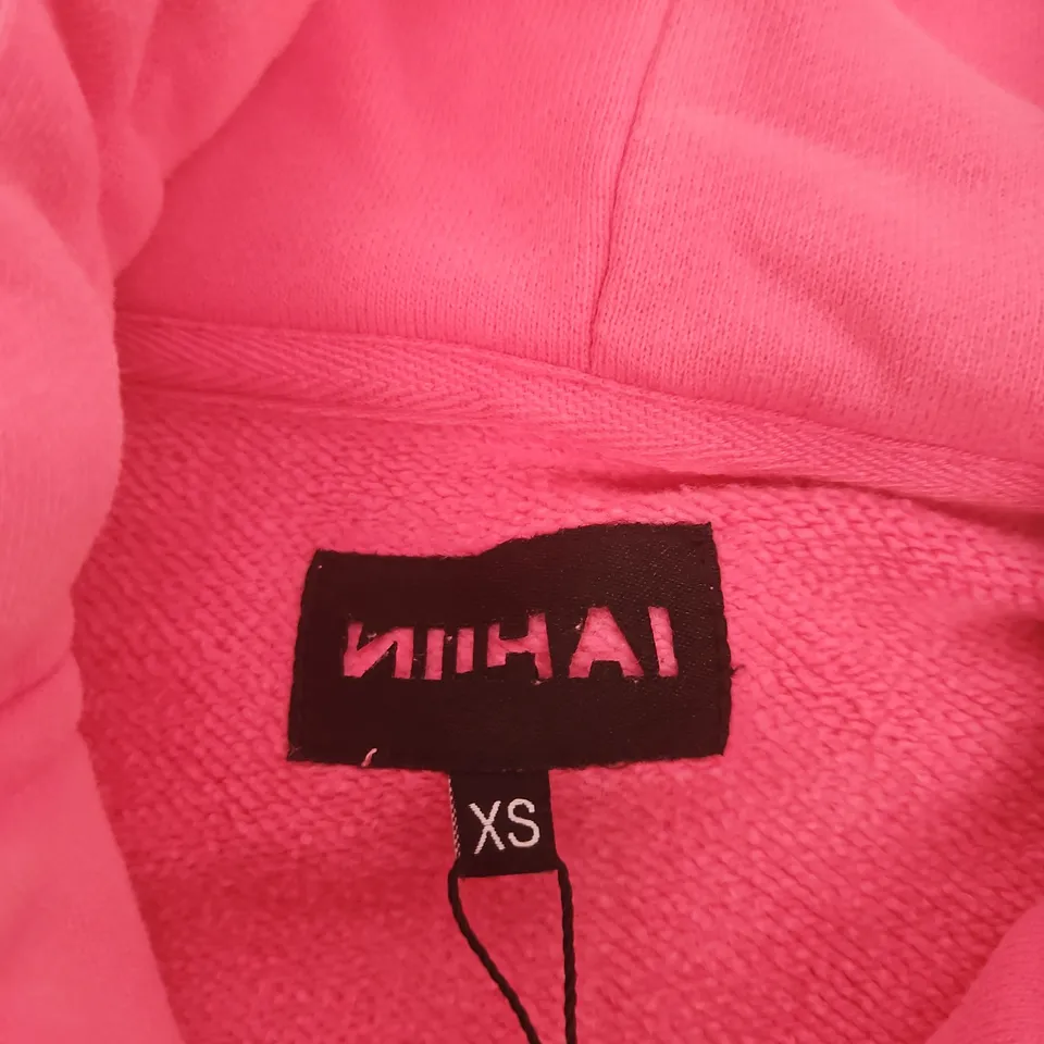 NIHAI COVER HOODIE IN ROSIE PINK – UK XS