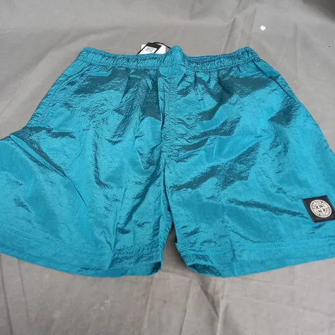 STONE ISLAND TEAL SHORTS - SMALL