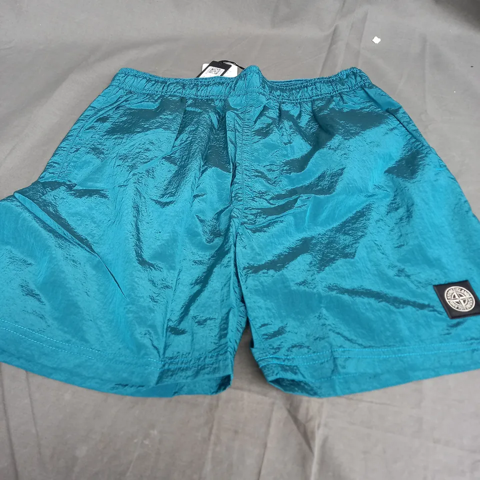 STONE ISLAND TEAL SHORTS - SMALL