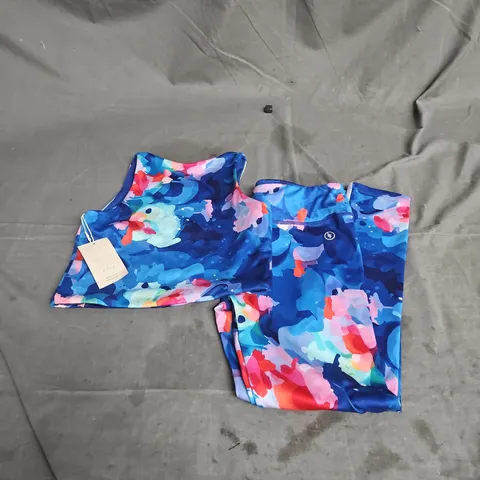 LEIGH TUCKER TOP & LEGGINGS SET IN MULTI SIZE 10-11YRS