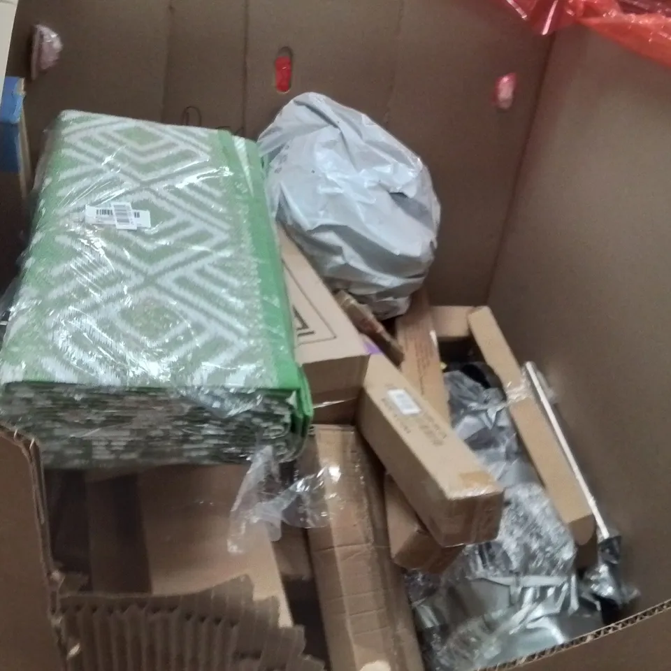 PALLET OF ASSORTED HOUSEHOLD GOODS AND PRODUCTS TO INCLUDE;AREA RUG,PLAYMAT,ELECTRIC HEATING DEVICE