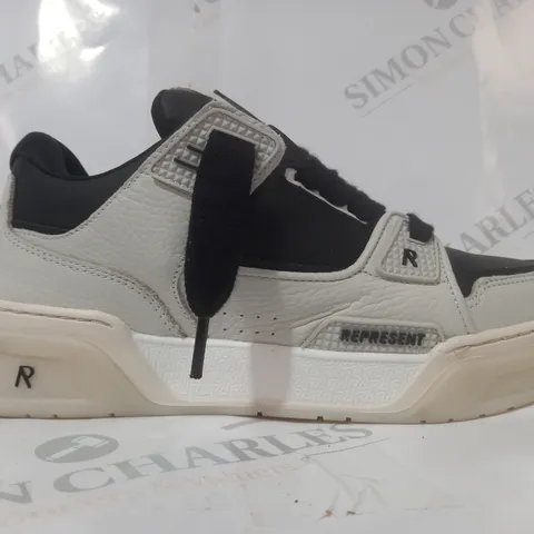 PAIR OF REPRESENT STUDIO SNEAKERS IN BLACK/OFF WHITE UK SIZE 6