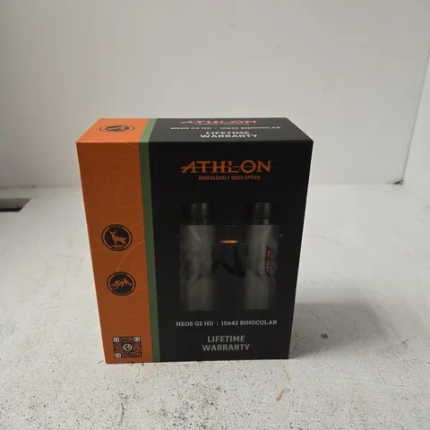 BOXED ATHLON NEOS G2 HD 10X42 BINOCULARS