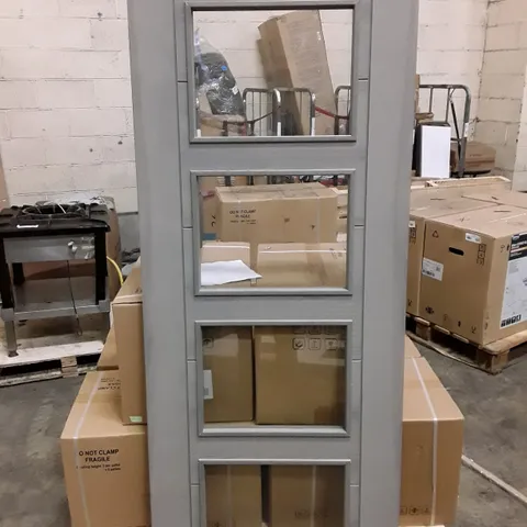 4 GLASS PANEL GREY PRIMED INTERNAL DOOR 1981×760×35MM