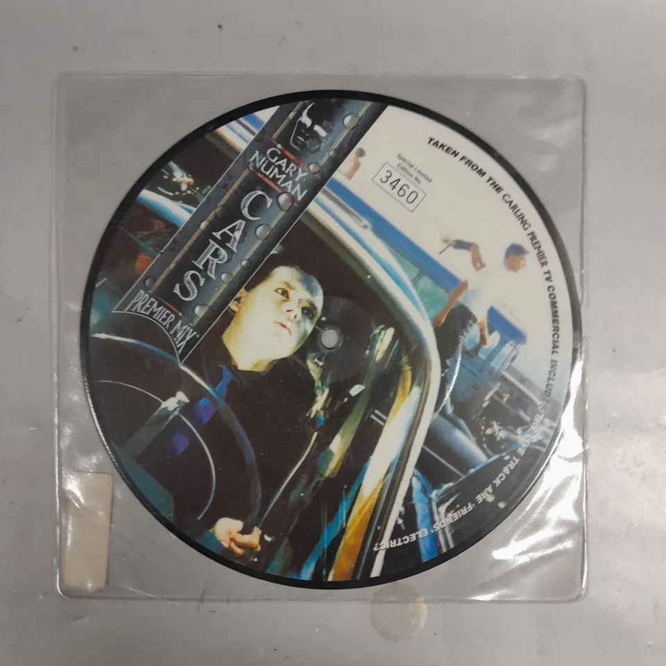 GARY NUMAN CARS PREMIER MIX 7" PICTURE VINYL 