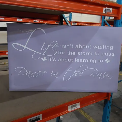 LIFE ISN'T ABOUT WAITING - WRAPPED CANVAS