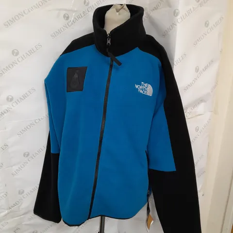 THE NORTH FACE ORIGINS ZIP UP FLEECE IN BLUE AND BLACK SIZE XL