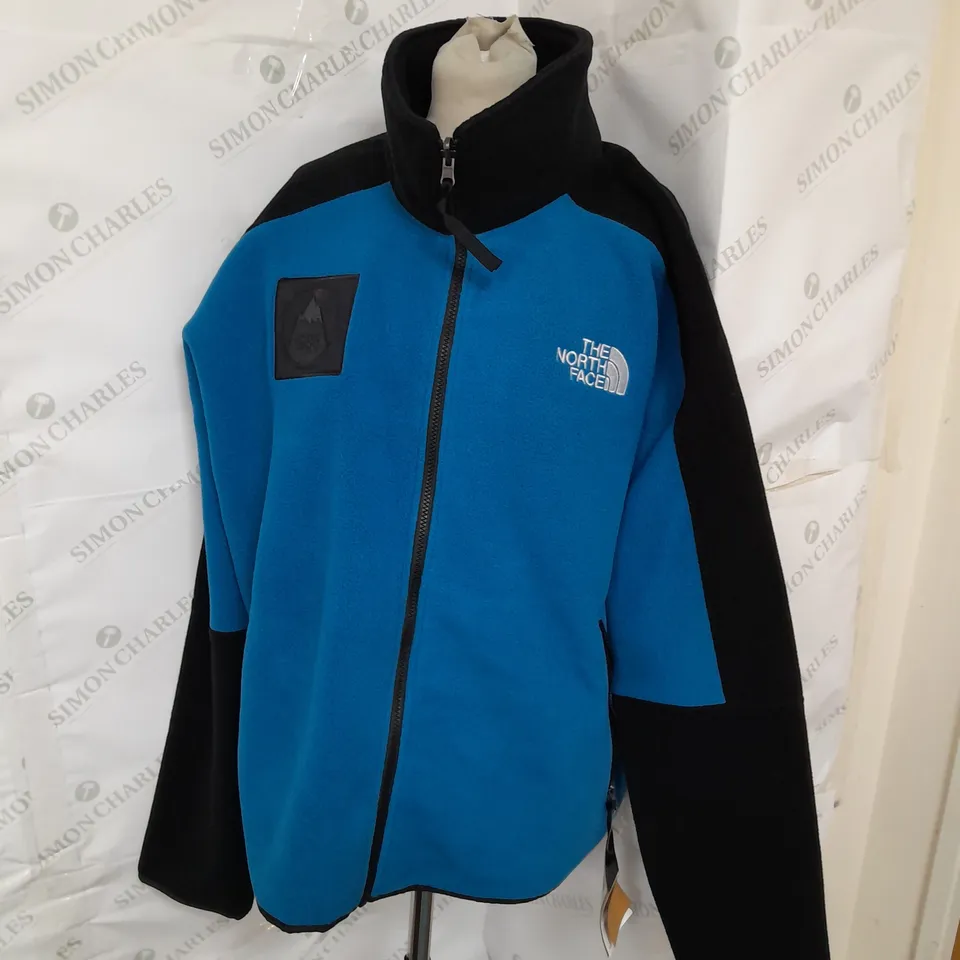 THE NORTH FACE ORIGINS ZIP UP FLEECE IN BLUE AND BLACK SIZE XL