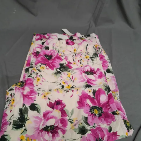 ABERCROMBIE AND FITCH ULTRA WIDE LEG FLORAL TROUSERS SIZE L