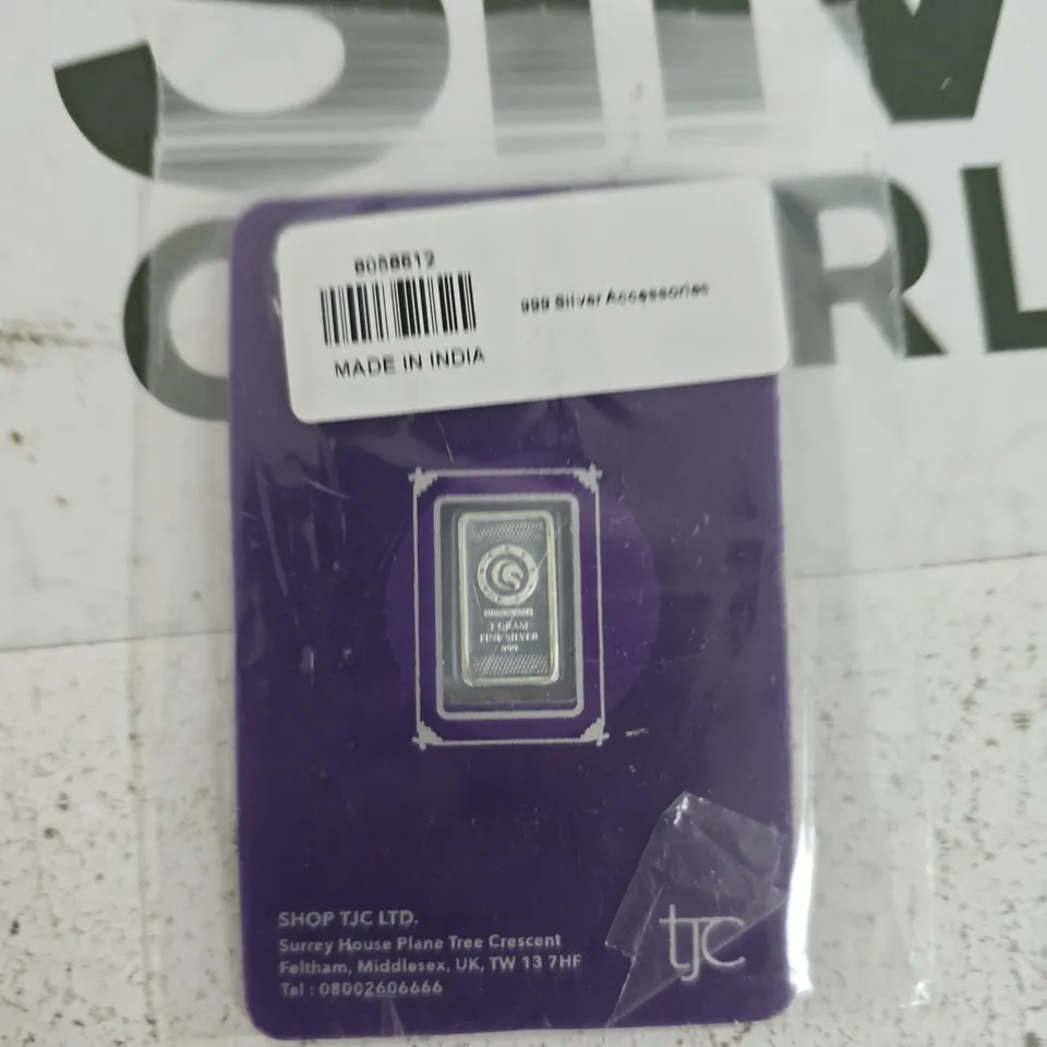 1G 999 SILVER TREE BAR – CARDED, TJC (MADE IN INDIA)