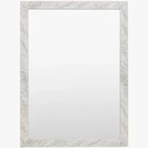 BOXED FAUX MABLE FLAT WALL MIRROR (1 BOX)