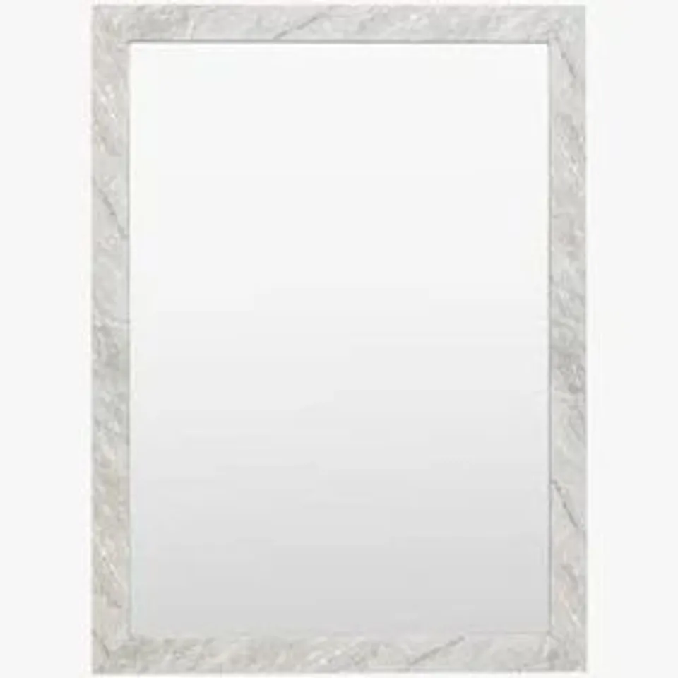 BOXED FAUX MABLE FLAT WALL MIRROR (1 BOX)