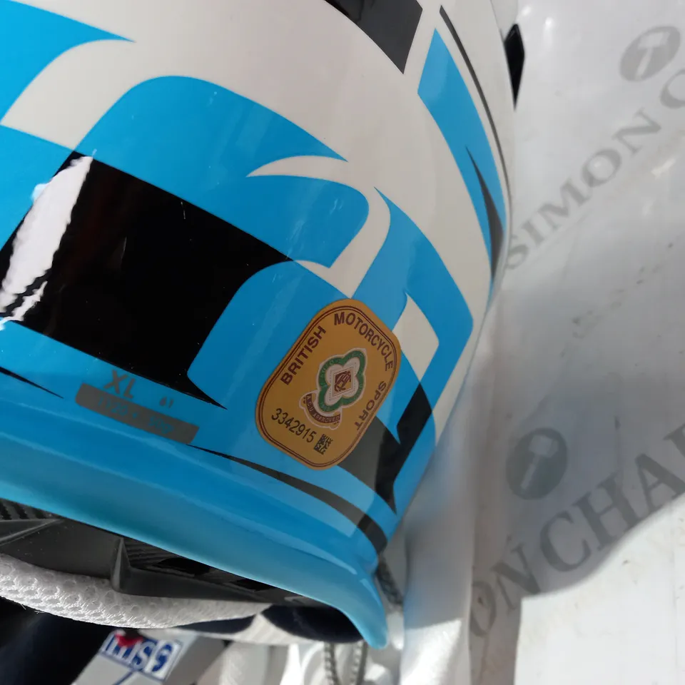 AIROH MOTORCROSS HELMET - BLUE/WHITE SIZE XL