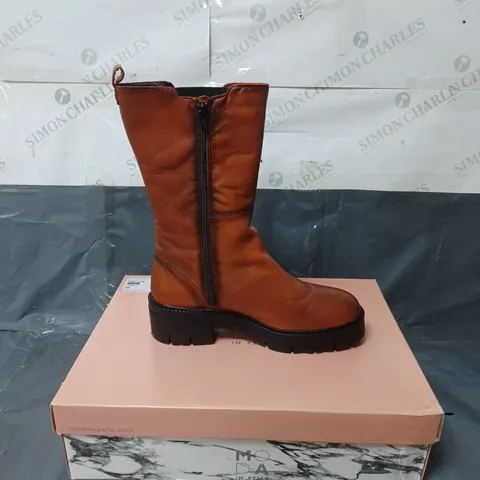 MODA IN PELLE LEATHER BOOTS ORANGE SIZE EU 40