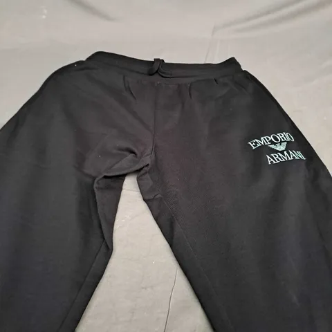 EMPORIO ARMANI BLACK JOGGERS - EUR LARGE