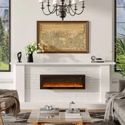 BOXED WHITE ELECTRIC FIREPLACE 