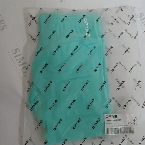 DFYNE ICE MINT IMPACT LEGGINGS - SIZE XS