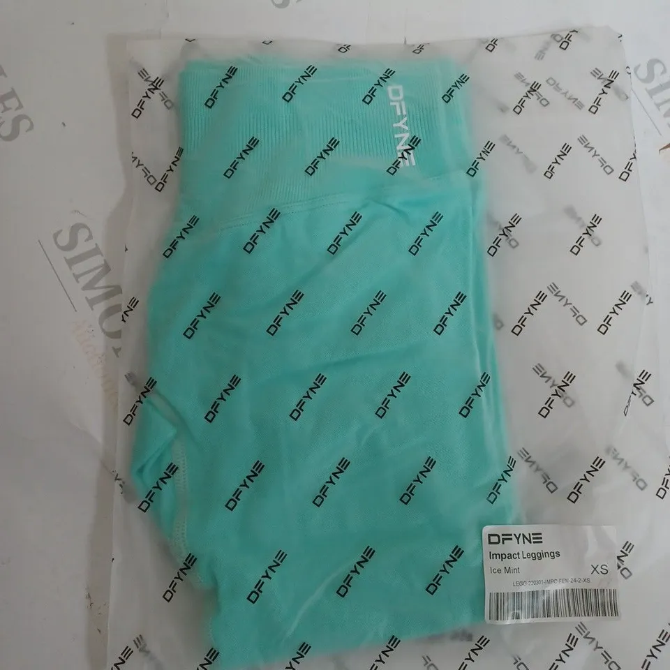 DFYNE ICE MINT IMPACT LEGGINGS - SIZE XS 