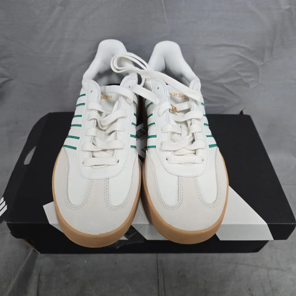 BOXED PAIR OF ADIDAS BARREDA SNEAKERS - UK SIZE 6