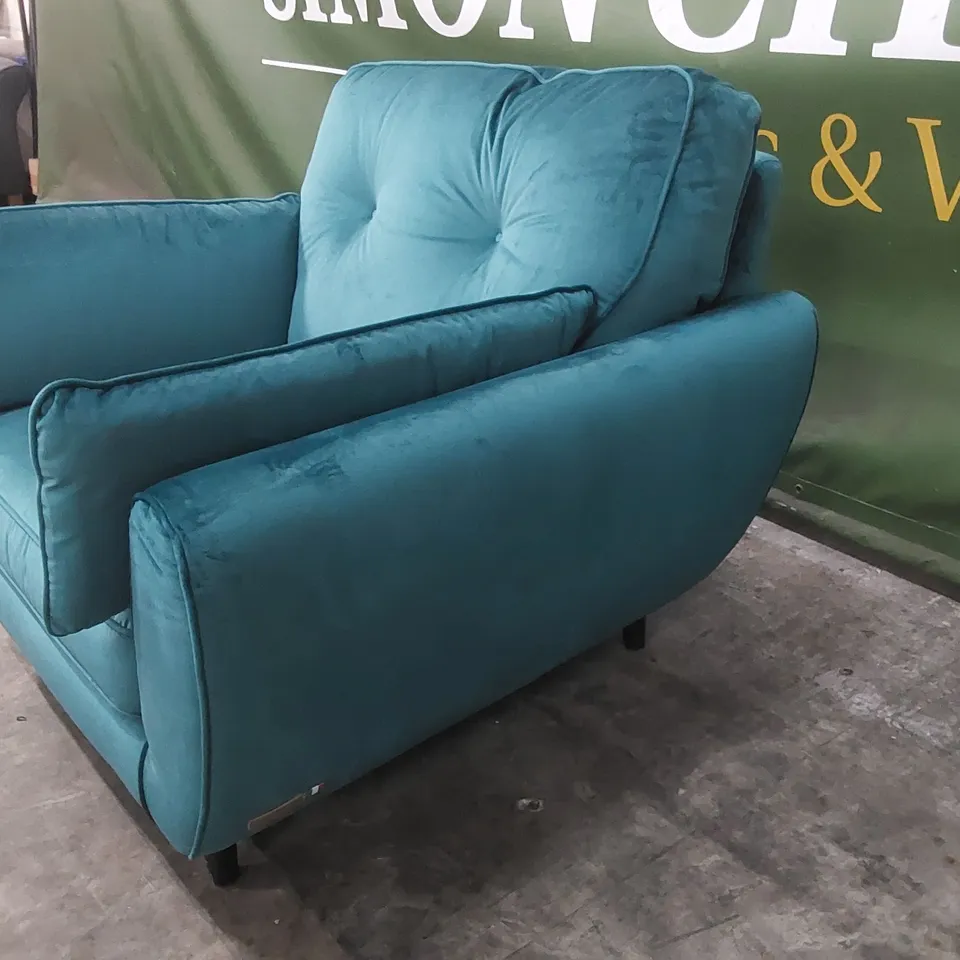 QUALITY DESIGNER ALBIGNANO VELVET UPHOLSTERED ARMCHAIR