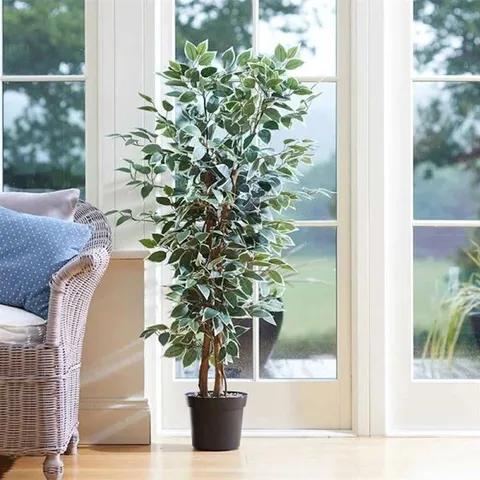 BOXED SMART GARDEN FAUX WEEPING FIG 130CM ARTIFICIAL HOUSE PLANT