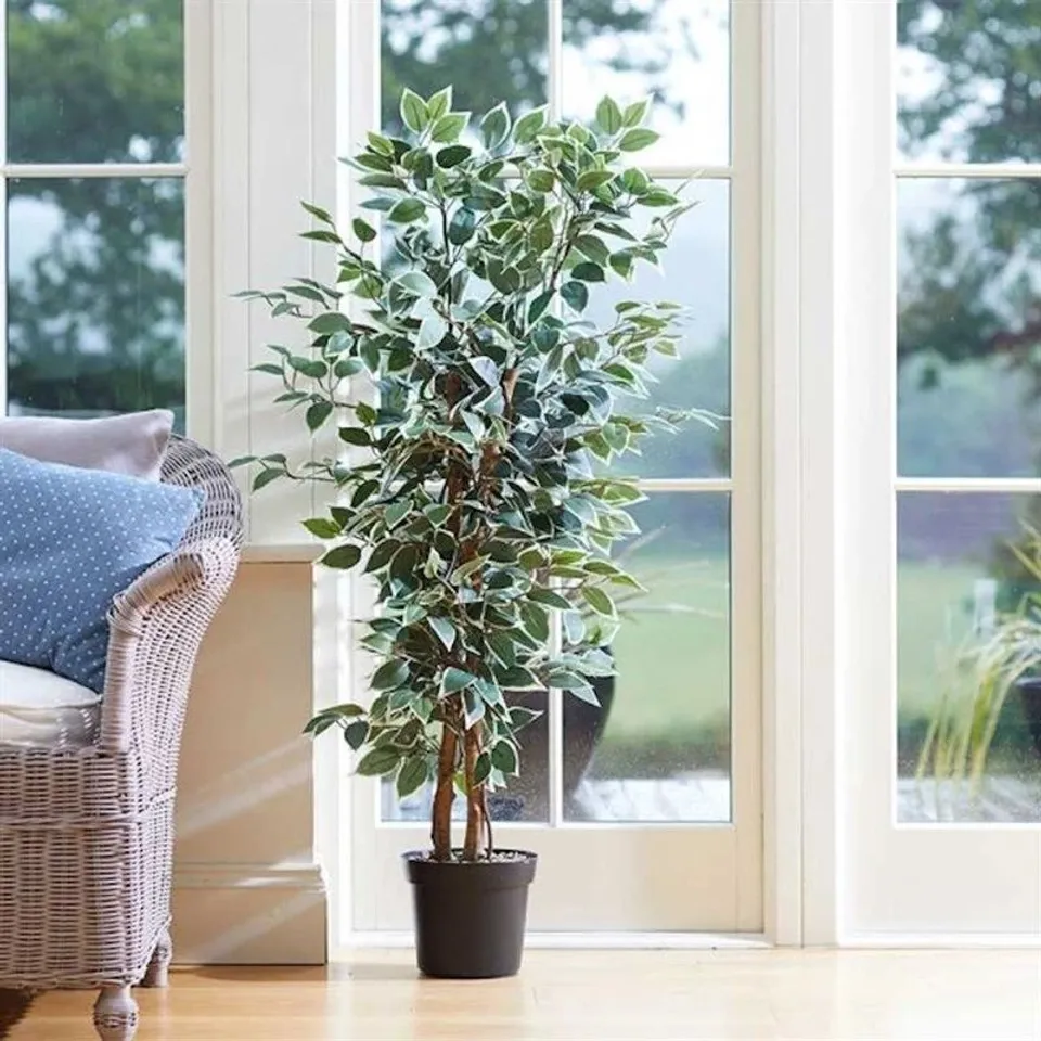 BOXED SMART GARDEN FAUX WEEPING FIG 130CM ARTIFICIAL HOUSE PLANT