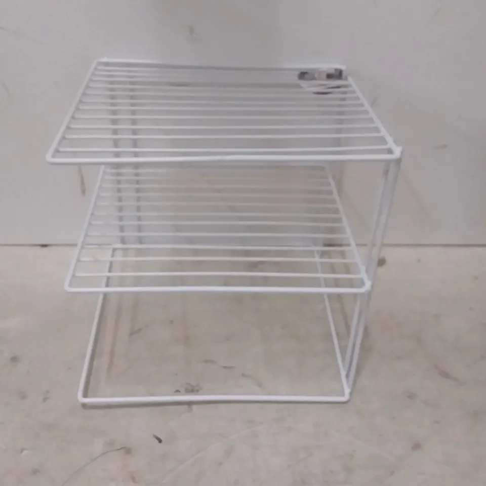 FUNKYBUYS TWO TIER CORNER SHELF WHITE