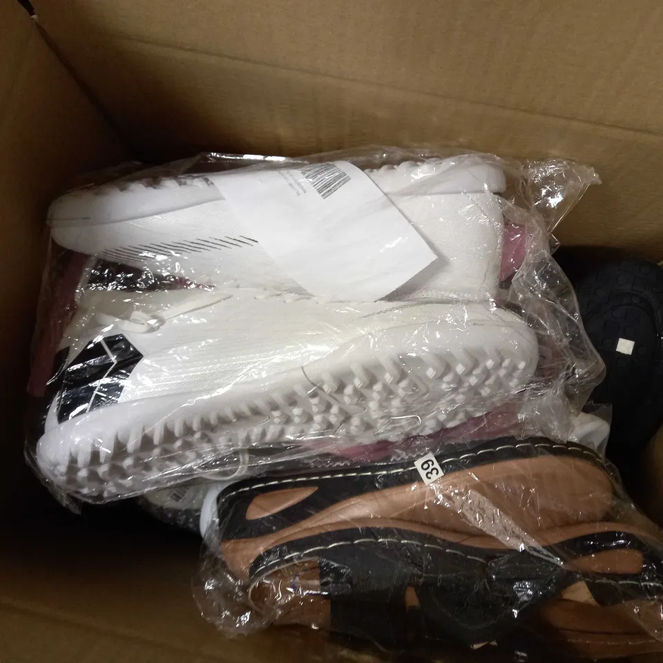 APPROXIMATELY 10 ASSORTED PAIRS OF SHOES IN VARIOUS STYLES & SIZES