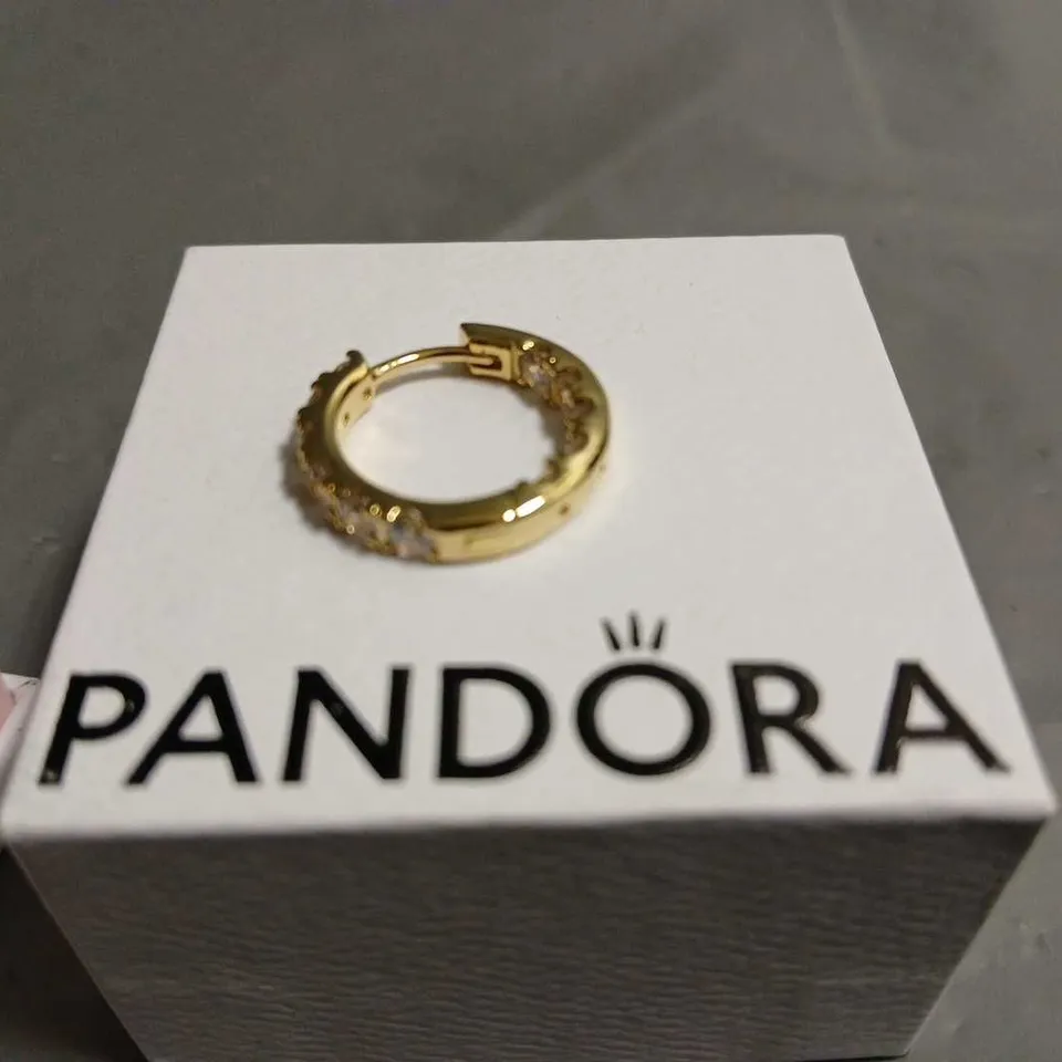 BOXED PAIR OF PANDORA HOOP EARRINGS