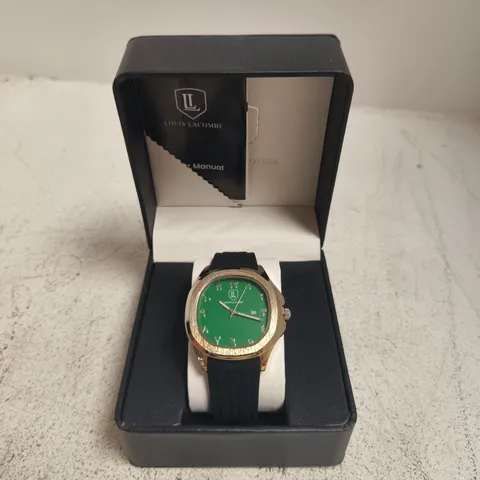 LOUIS LACOMBE WRISTWATCH WITH GREEN DIAL – PRESENTATION BOX