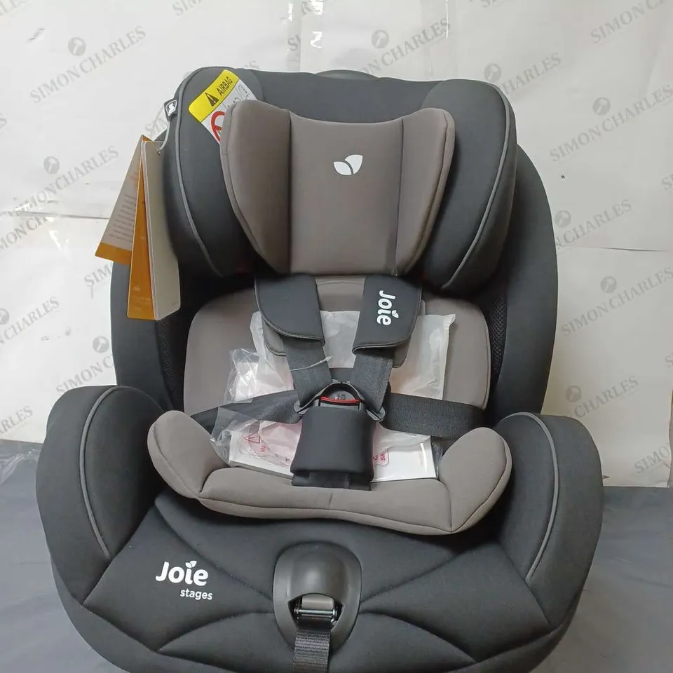 BOXED JOIE STAGES GROUP 0+/1/2 CAR SEAT - COAL