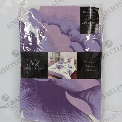 NIGHT ZONE DUVET SET IN LILAC - KING SIZE