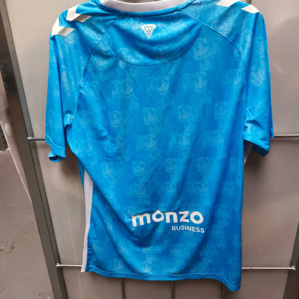 COVENTRY CITY FC SKY BLUE HOME SHIRT – SIGNED, MONZO SPONSOR, SIZE L