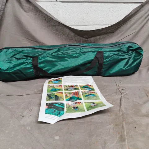 AUTOMATIC TENT, SINGLE LAYER WITH GREEN CARRY BAG AND INSTRUCTIONS