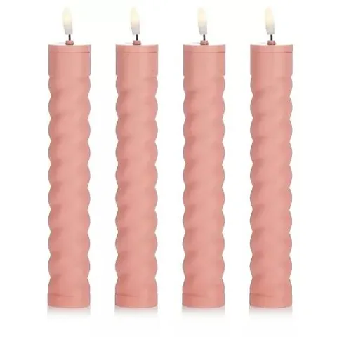 GARDEN STORIES SET OF 4 SOLAR CANDLE STAKE LIGHTS