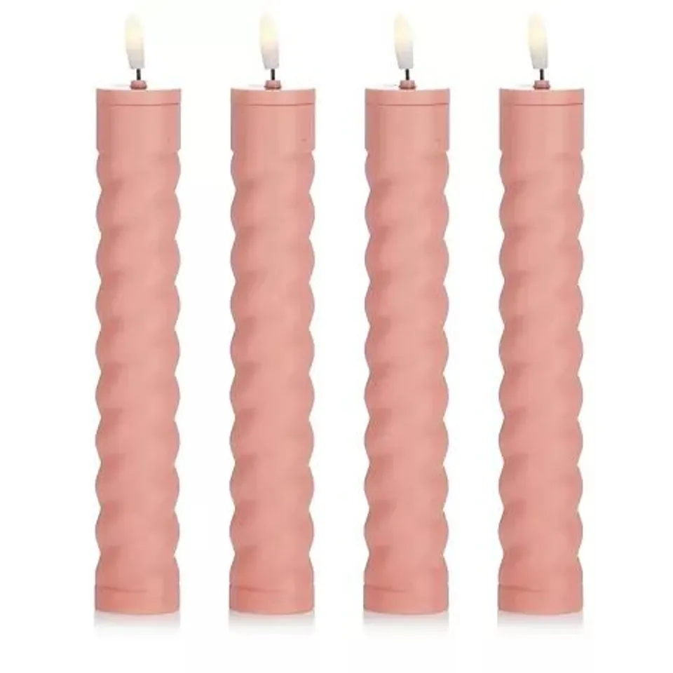 GARDEN STORIES SET OF 4 SOLAR CANDLE STAKE LIGHTS