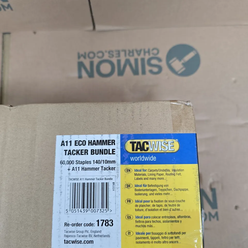 TACWISE A11 ECO HAMMER TACKER BUNDLE – 60,000 STAPLES (140/10MM)