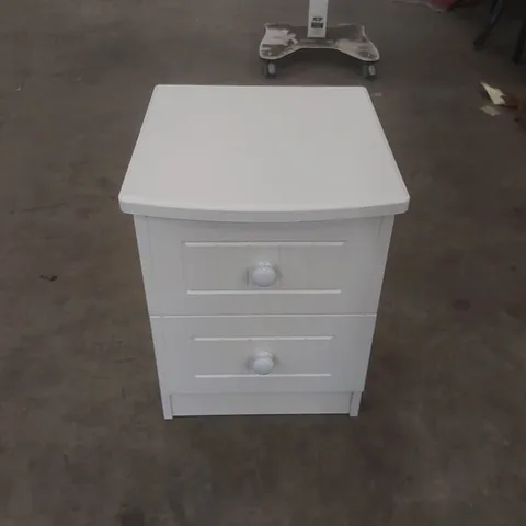 FULLY ASSEMBLED SAXENA 2 DRAWER BEDSIDE TABLE
