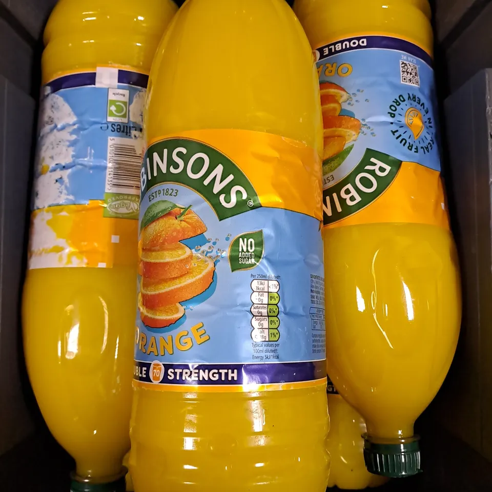 7 X ROBINSONS DOUBLE STRENGTH ORANGE SQUASH - 7 X 1.75L