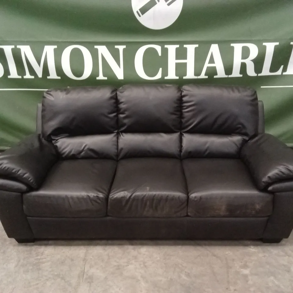 LEONA 3 SEATER FAUX LEATHER SOFA RRP £999