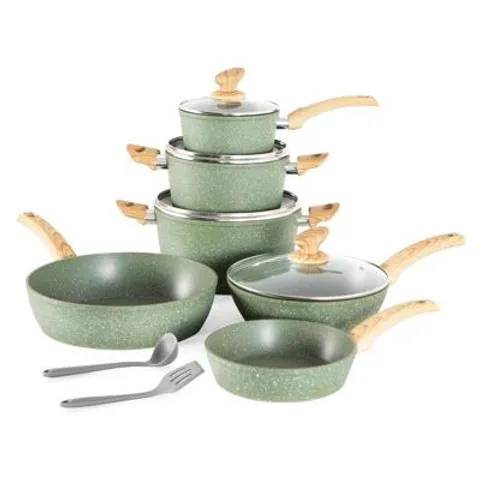 BOXED KITCHEN ACADEMY 8 PIECE NON STICK ALUMINIUM COOKWARE SET