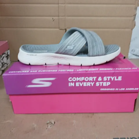 SKECHERS GO WALK SANDALS GREY SIZE 5