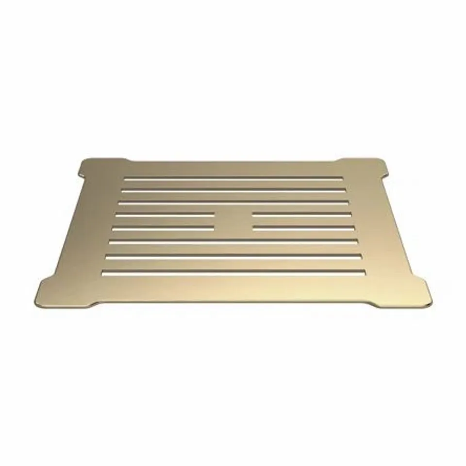 BOXED 11.5CM SQUARE SHOWER WASTE BRUSHED BRASS 
