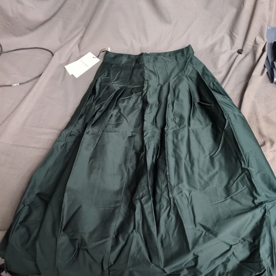 PHASE EIGHT SUSIE PLEATED SKIRT – UK 8, DARK GREEN