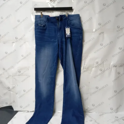 MEN'S LAMBRETTA BLUE CHESTER STRAIGHT FIT JEANS SIZE 34R